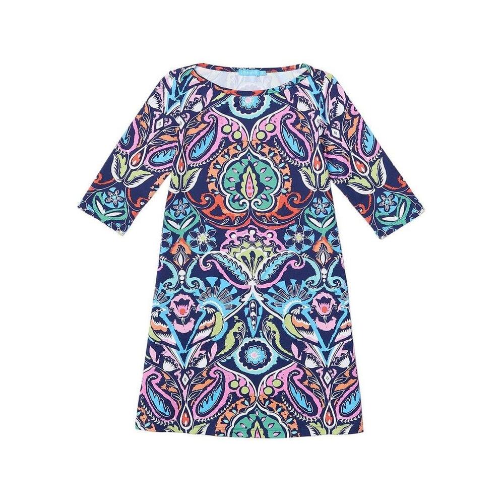 J.McLaughlin Multicolor Print Mari Dress, Girls Size 7 (Z3)